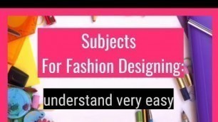 'What is fashion designing subject'