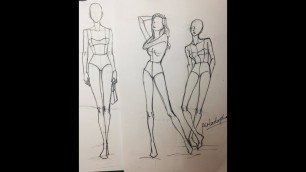 'Cách vẽ dáng người trong Thời trang (catwalk) phần 1/ How to draw fashion model part 1'
