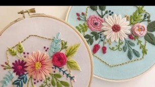 'Embroidery Class ( 2 ) Step by Step // Beginners Free Online FASHION Designing Course At Home'