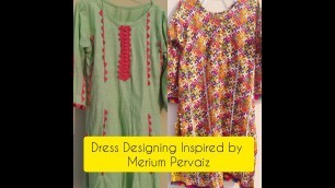 'Dress Designing Inspired by Merium Pervaiz | Merium Pervaiz | Dress Designing | Winter Ready to Wear'