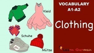 'Learn German | German Vocabulary | die Kleidung | Clothes | A1'