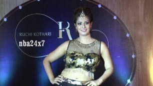 'Actress Varalaxmi Sarathkumar walks the Ramp for Ruchi Kothari  Fashion Show| nba 24x7'