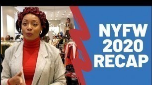 'Vlog: COME TO NEW YORK FASHION WEEK 2020 WITH ME'