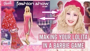 'Recreating YOUR lolita coords in a Barbie game'