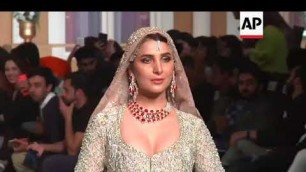 'Pakistan\'s bridal couture fashion week kicks off in Lahore with designs inspired by the Mughal era'