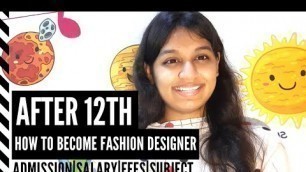 'Fashion Designing after 12th career |(In Hindi)| Aishwarya Wagh'