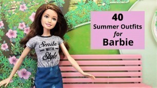 'Cute Barbie Doll Outfits | Summer Doll Clothes Fashion Showcase | Barbie Dresses| Barbie Shorts Sets'