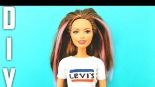 'DIY Barbie CLOTHES and HAIR EXTENTIONS | Barbie Hacks and Crafts'