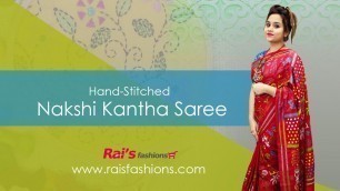 'Rai\'s Fashions Hand Stitched Nakshi Kantha Sarees Collection (16th December) - 15DK'