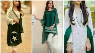 '14th August Dress designing ideas 2020 | Independence day dress for Girls | Pakistani Flag Dresses'