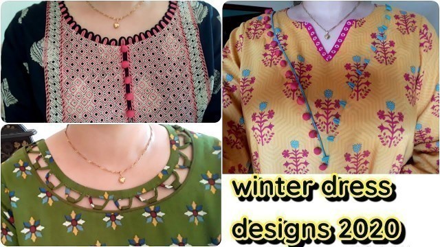 'WINTER DRESS DESIGNS IN PAKISTAN 2020 - LATEST WINTWER DRESS DESIGNING IDEAS - DRESS DESIGNS'