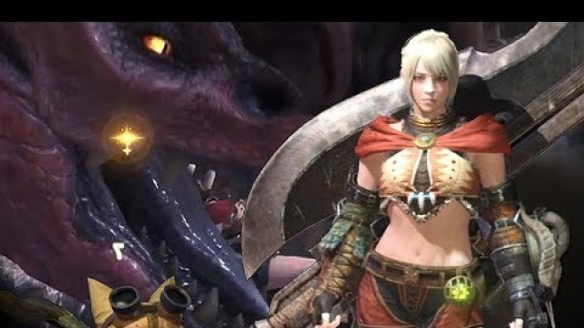 '[Monster Hunter World β] Solo Switch Axe Girl vs Anjanath (Ancient Forest Menace)'