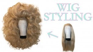 '【Wig Styling Tutorial】 70\'s Style Big Hair.  Drag Hair!!   Fashion Hair!!  Teasing Technique. Wig'