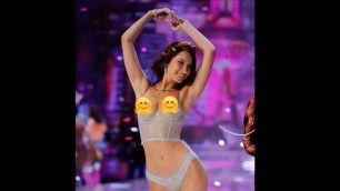 'Victoria\'s Secret Model Bella Hadid Nip Slip from Fashion Show Runway at Shanghai'