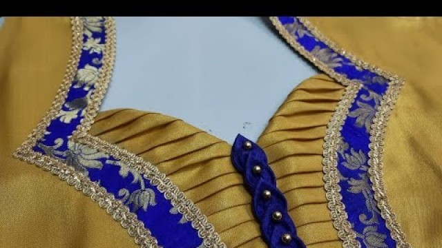 'Stitching of back neck design of blouse step by step | fashion designing'