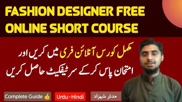 'Fashion designing course online free in pakistan | fashion designer short online course and diploma'