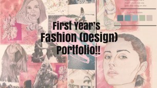 'My FIRST Proper Fashion (Design) PORTFOLIO! From a First Year Fashion Student.'