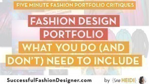 'Fashion Design Portfolio: What You Do (and Don\'t) Need to Include'
