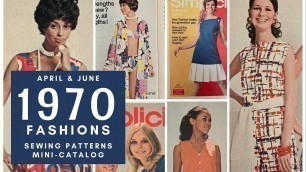 '1970 FASHIONS ~ April & June SIMPLICITY FASHION NEWS ~ SEWING PATTERNS'