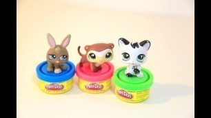 'Littlest Pet Shop Play with Play-Doh toys LPS Fashion Show'