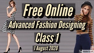 'Free Online Advance Fashion Designing Class 1 // Elements Of Fashion Design // Topic Line'