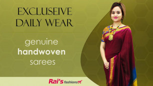 'Exclusive Daily Wear Handloom Sarees (24th January) - 24JN'