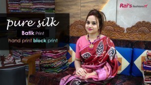 'Pure Silk Collection ~ Batik Print - Hand Print - Block Print (13th February) - 13FS'