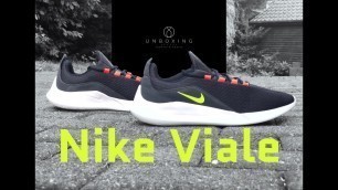 'Nike Viale ‘Black/Volt- Solar red’ | UNBOXING & ON FEET | fashion shoes | 2018'