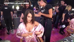 'Bella Hadid Massive Cleavage Show Backstage At Victoria\'s Secret Fashion Show in Shanghai, China'