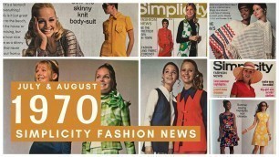 'VINTAGE 70s FASHIONS ~ July & Aug 1970 SIMPLICITY FASHION NEWS ~ SEWING Patterns'