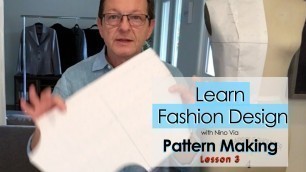 'Pattern Making in Fashion Designing (Lesson 3) ~ Learn FASHION DESIGN Online ~ Best Video Classes'