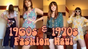 'Try On Vintage Thrift Haul | Pre-quarantine Finds | 60 & 70s Style'