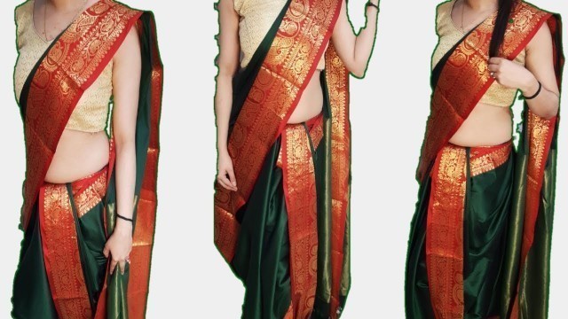 'Dhoti Style Saree Draping!! Step by Step with SILk saree full explained in Hindi!! Gaurish Fashion'