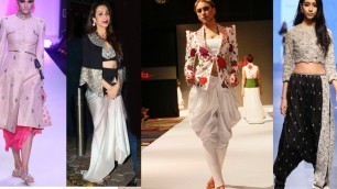 'Indo western Dresses from latest fashion shows || wedding dresses of indo western combination'