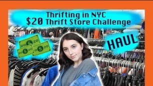 'NYC Thrift Store Haul- $20 Challenge!! Stores by the Fashion Institute'