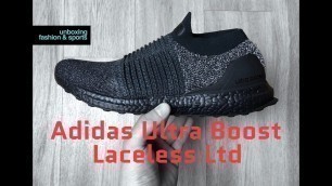 Adidas Ultra Boost Laceless Ltd ‘Triple Black’ | UNBOXING & ON FEET | fashion shoes | 2018 | 4K