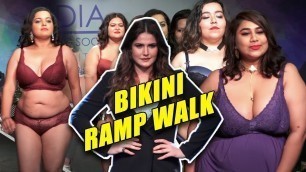 'Zareen Khan Stunning Ramp Walk With Fat Lady\'s | Parafait Plus Size Fashion Show 2019 |'
