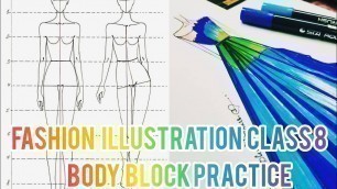 'Online Class -2  How to start  Fashion illustration with line ,color'