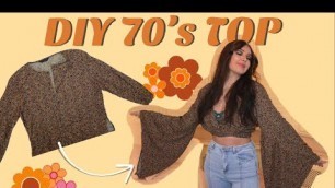'SEW W LIV *✧ DIY 70’s Style Top [upcycle]'