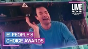 'Jimmy Fallon\'s Mute Button Fail While Accepting 2020 PCA | E! People’s Choice Awards'