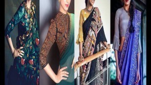 'Top 10  3 / 4th Sleeves Blouse Designs New Fashion'