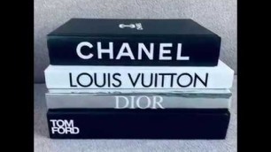 'Fashion designer inspired coffee table books! Designer books covers! Chanel books DIY! Vinyl decals'