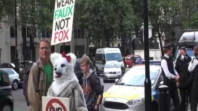 'The Big London Fashion Week anti-fur protest.'