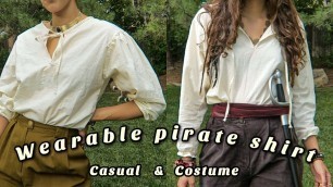 'Making a Pirate Shirt - for casual wear & costumes! (CAN I DIY?)'