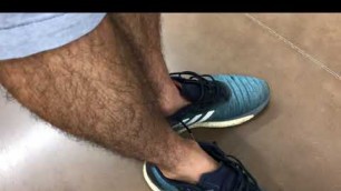 Shopping And Shoe Play Wearing Hot Trashed Adidas SolarGlide Boost Running Shoes