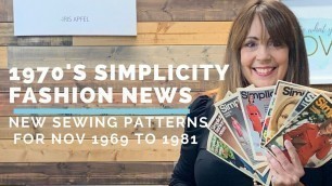 '70s Sewing Fashions! A Look at November Simplicity Patterns Fashion News from 1969 to 1981'