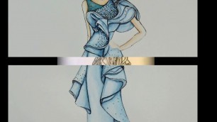 'Fashion designing sketches ||| dressup croquis ||| sketches art'