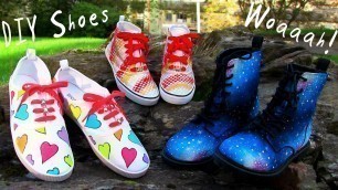 'DIY Clothes! 3 DIY Shoes Projects (DIY Sneakers, Boots, Fashion & More). Amazing!'