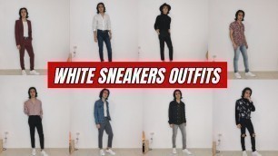 '10 Ways Kung Paano Pormahan Ang White Leather Sneakers | Lookbook Philippines | Men\'s White Sneakers'