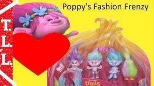 'Trolls Poppy\'s Fashion Frenzy doll sets unboxing Fuzzbert blind bags mystery bags'